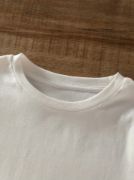 Baskılı Oversize Bisiklet Yaka T-shirt - Beyaz resmi